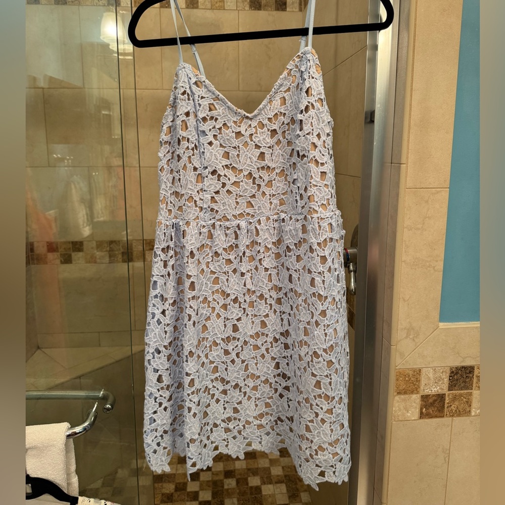 Love, Fire Delicate Lace Overlay Cocktail dress